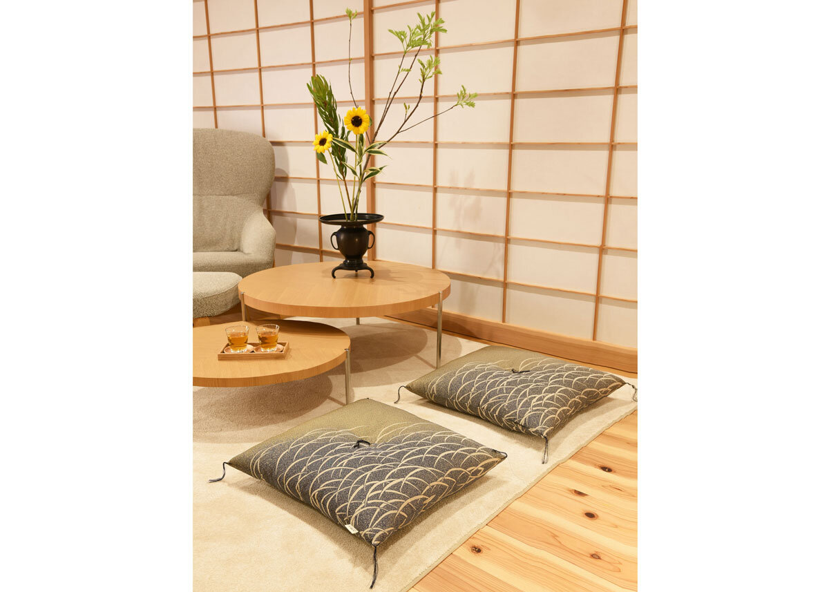 55cm Square Seat Cushion Floor Sofa Tatami Cushion Floral Print