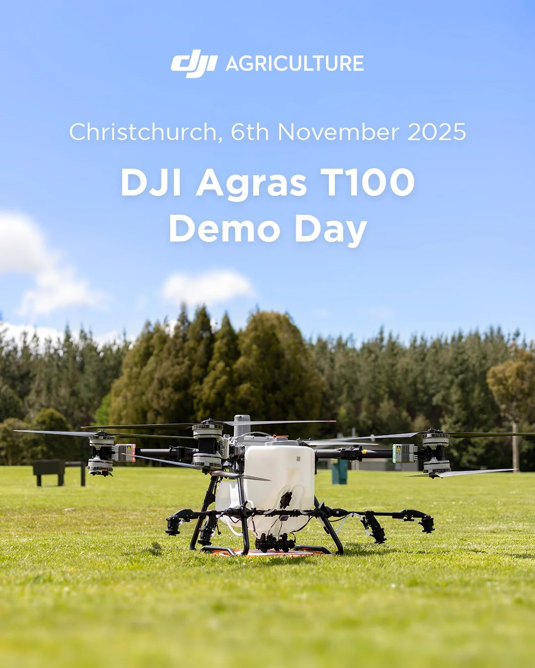 Christchurch, it&rsquo;s your turn! See the DJI Agras T100 live next week. Watch it fly, get pro tips, and ask all your questions.

Tap the link in bio to register!

#DJIAgrasT100 #DroneDemo #ChristchurchNZ #PrecisionAgriculture #FarmTech