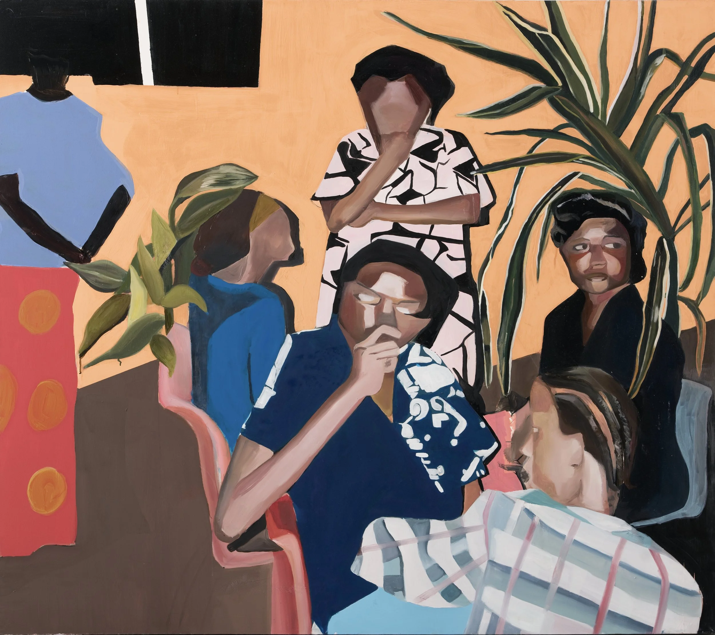 Untitled, Oil and household paint on canvas, 160 x 140 cm