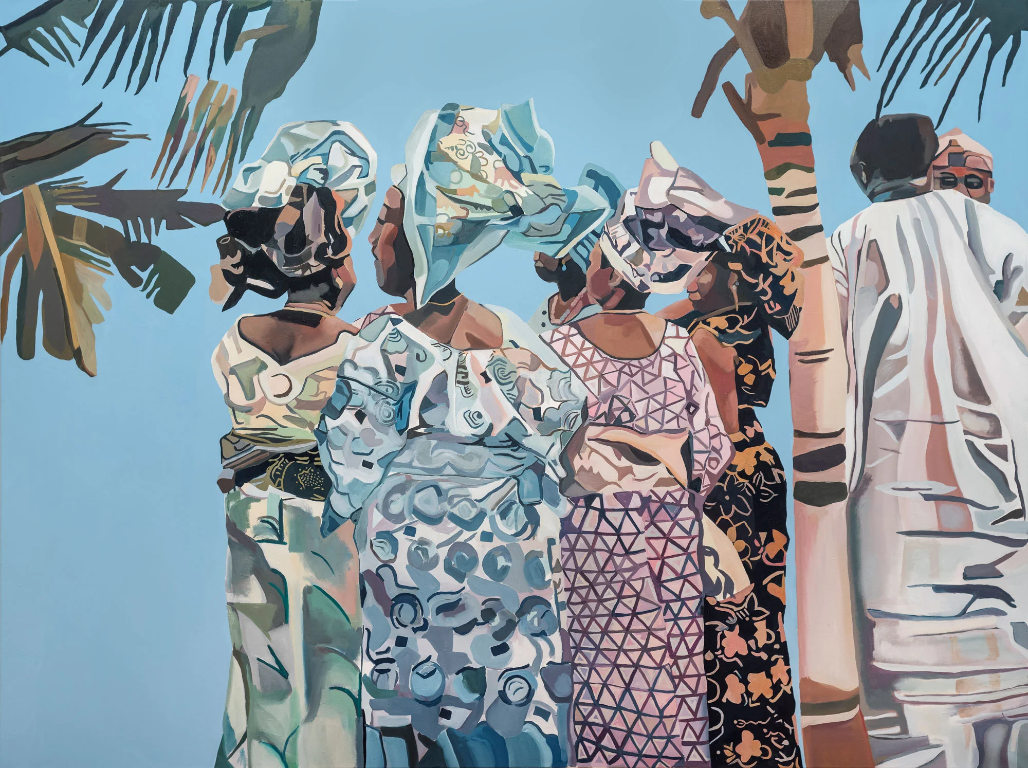 Untitled, 2018, Oil and household paint on canvas , 150 x 200 cm