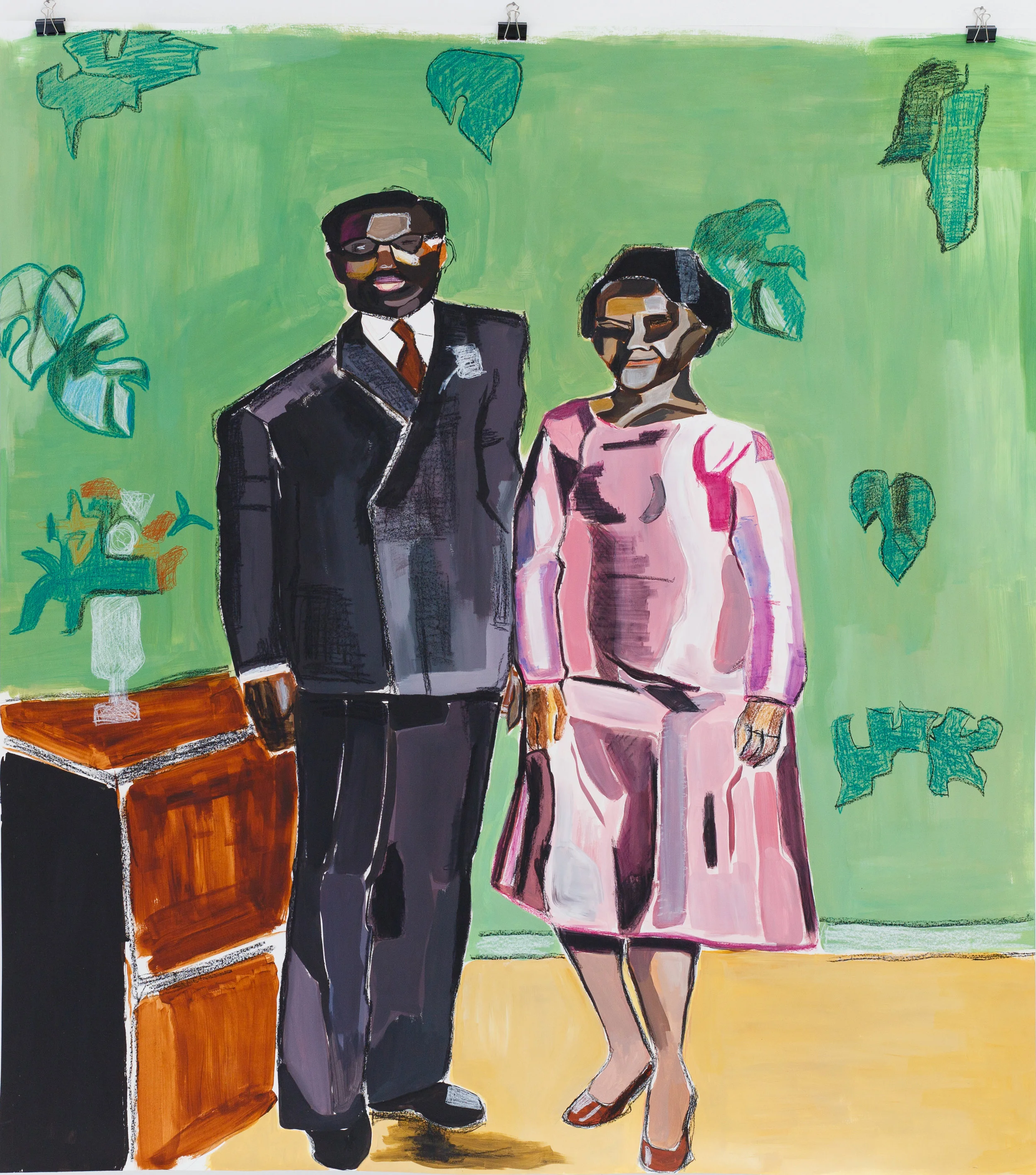 Untitled , 2019 Oil stick and acrylic on paper, 150 x 160 cm