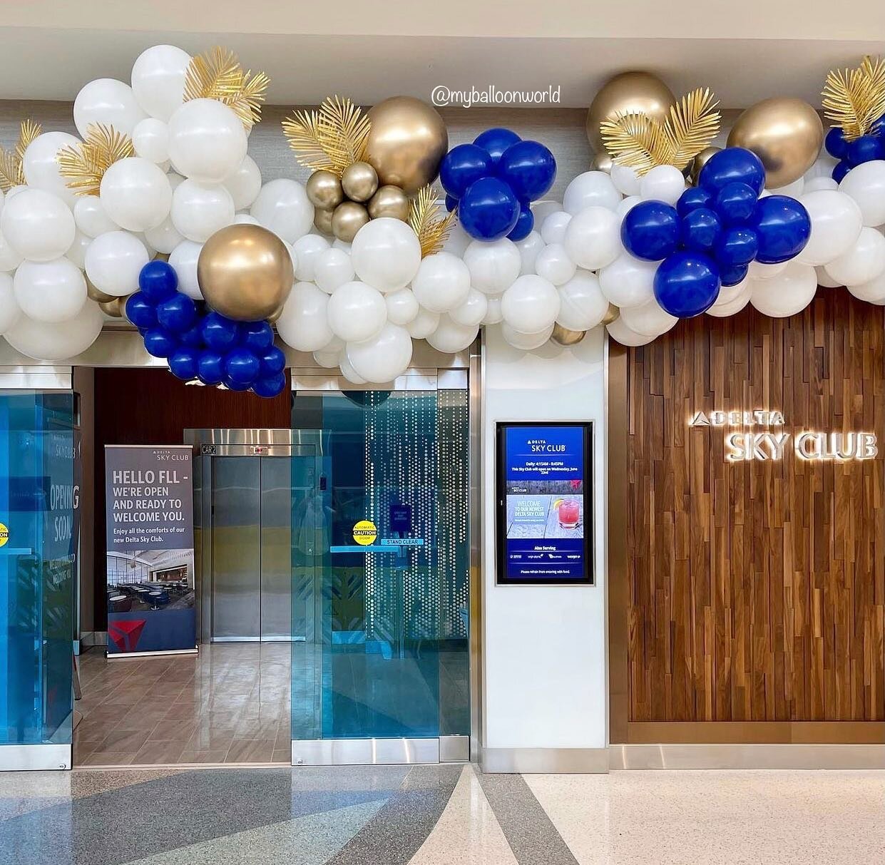 We had fun decorating for the grand opening of the new @delta skyclub at the Ft Lauderdale Airport ! Congrats!
