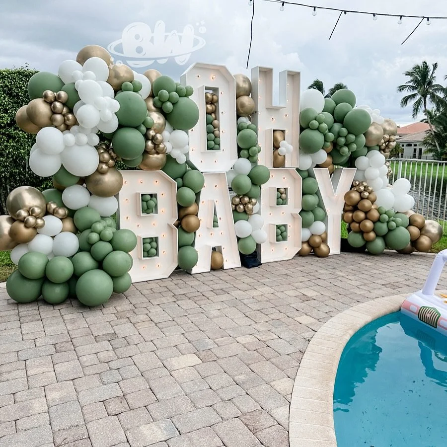 OH BABY marquee letters!
#miamiballoons #fortlauderdaleballoons #browardballoons #miamievents #marquees #miamimarquees #browardmarquees #palmbeachmarquees #miamibabyshower #browardbabyshower