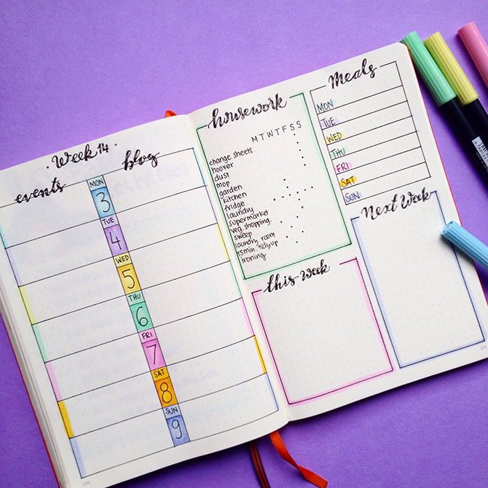 How to create your own Weekly Spreads in your Bullet Journal — Square ...