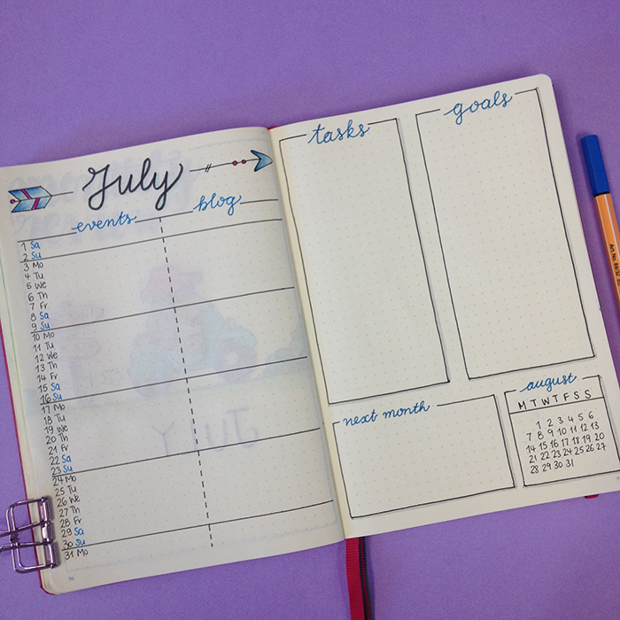 Month at a glance 2 - July Setup in my Bullet Journal.jpg