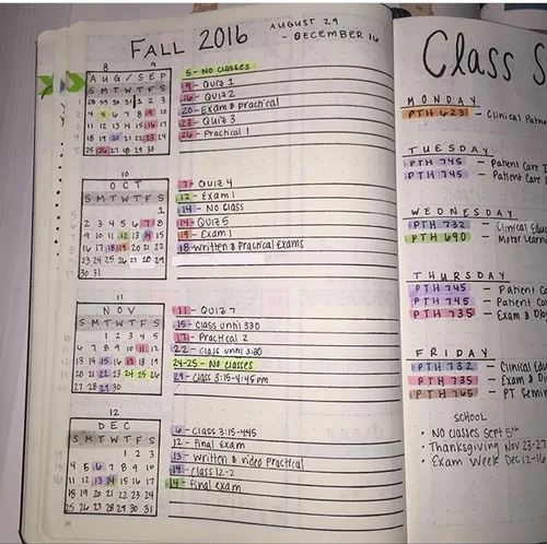 Bullet Journal Spread Ideas for School — Square Lime Designs
