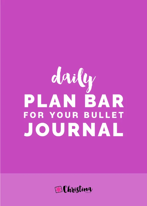 Daily Plan Bar for your Bullet Journal