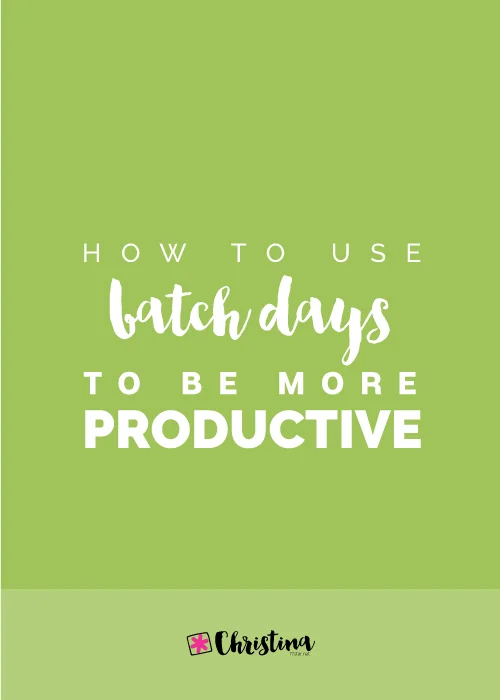 How to use batch days to be more productive