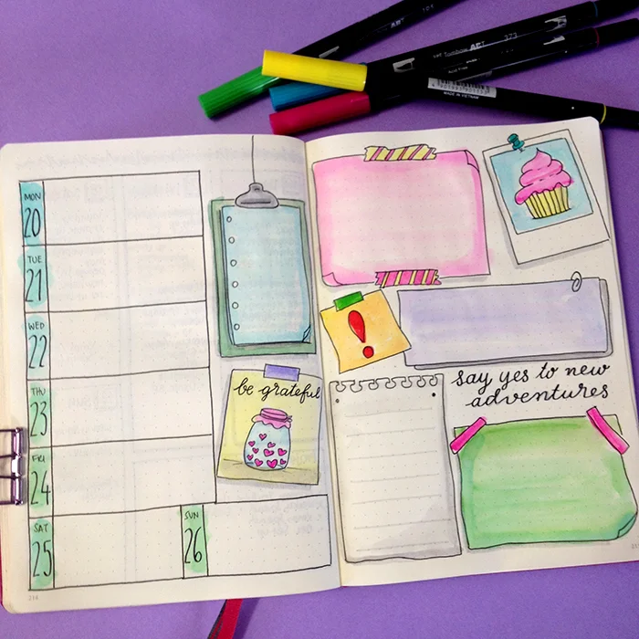 Bullet Journal Ideas - Weekly Spread