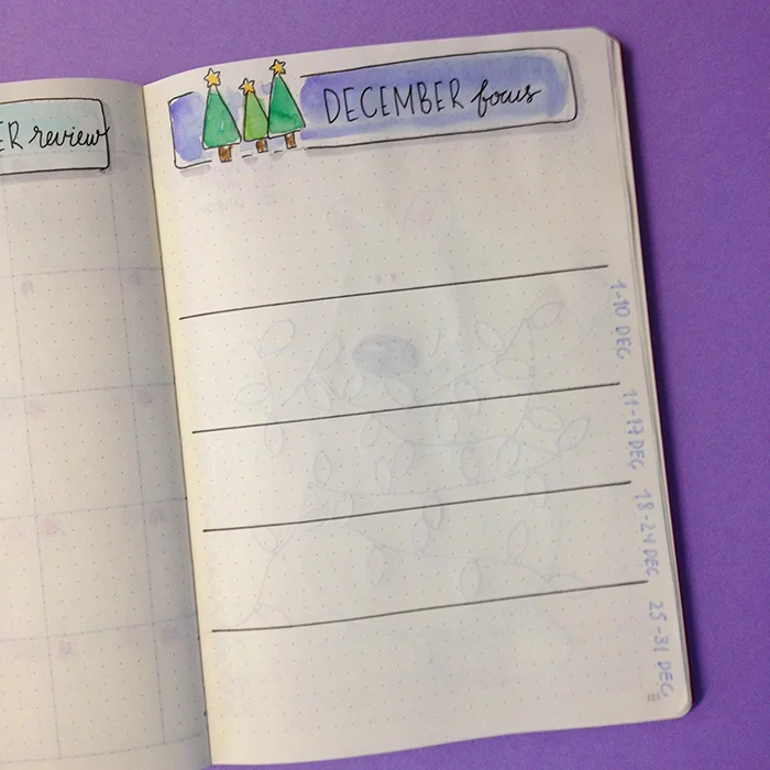 Plan With Me: December 2017 set up in my Bullet Journal - Monthly Focus