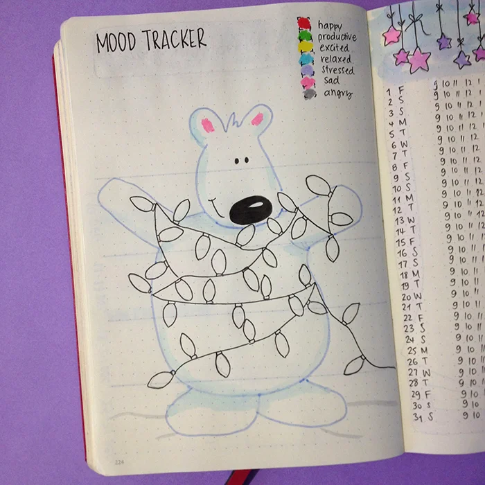 Plan With Me: December 2017 set up in my Bullet Journal - Mood Tracker