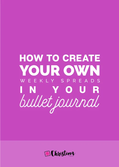 How to create your own weekly spreads in your bullet journal