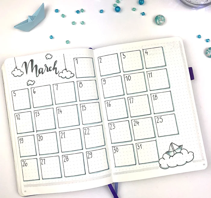 Plan With Me - Bullet Journal March Setup