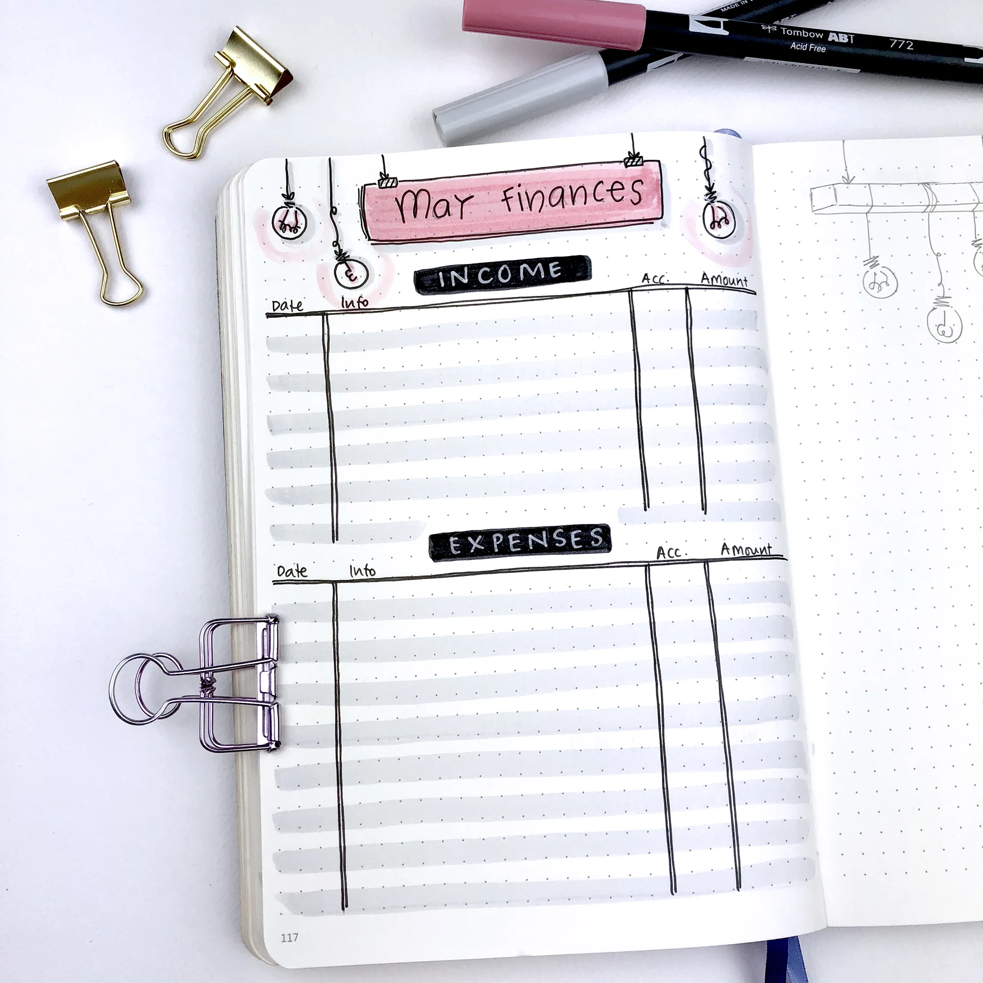 Plan With Me - May 2018 - Bullet Journal Setup - May Finances