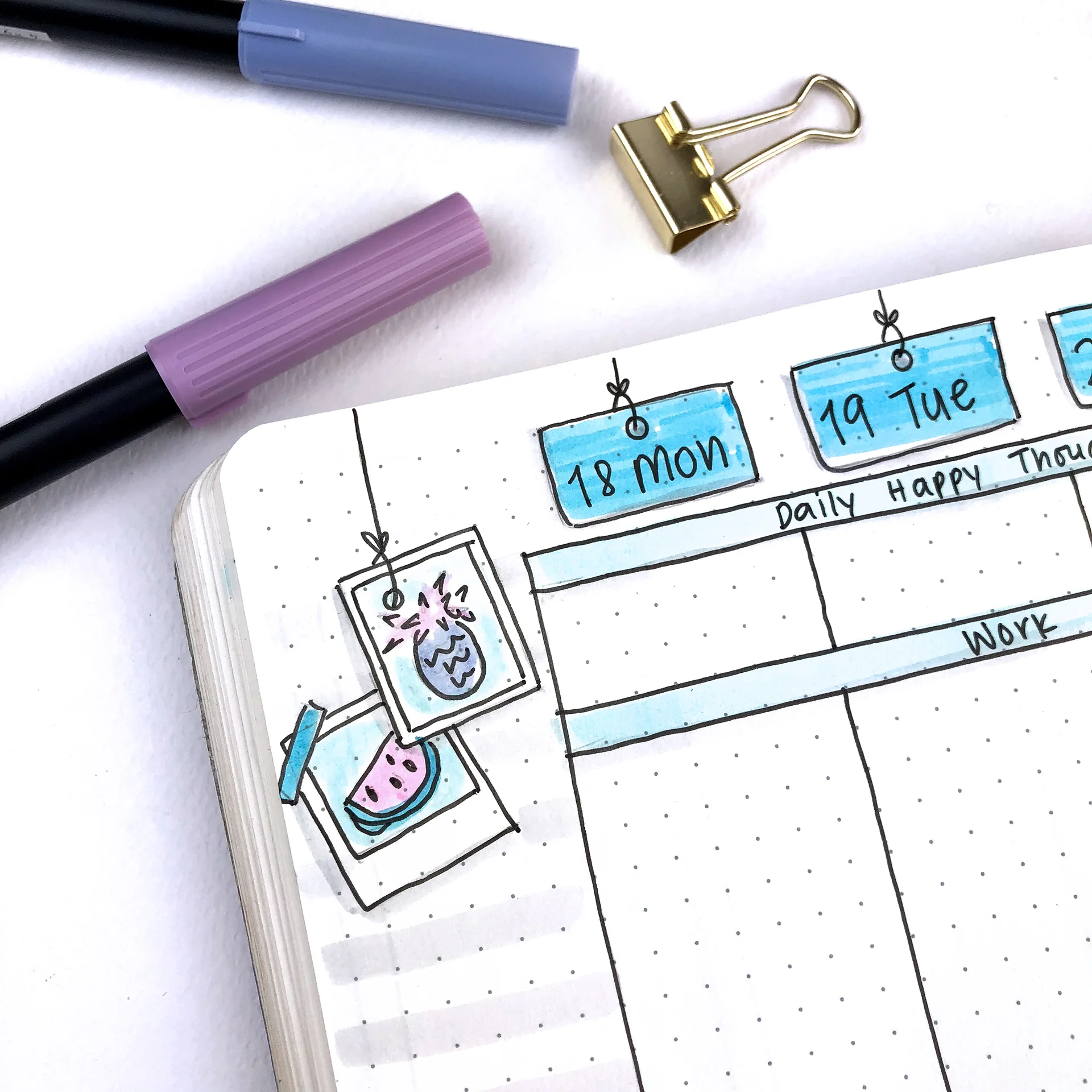 Bullet Journal Ideas: 3 Weekly Spread Layouts for June 2018