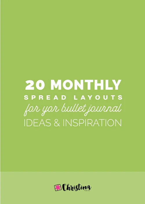 30 Monthly Spread Layouts for your Bullet Journal - Ideas and Inspiration - www.christina77star.net