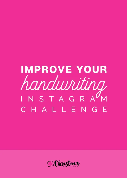 Improve Your Handwriting Instagram Challenge
