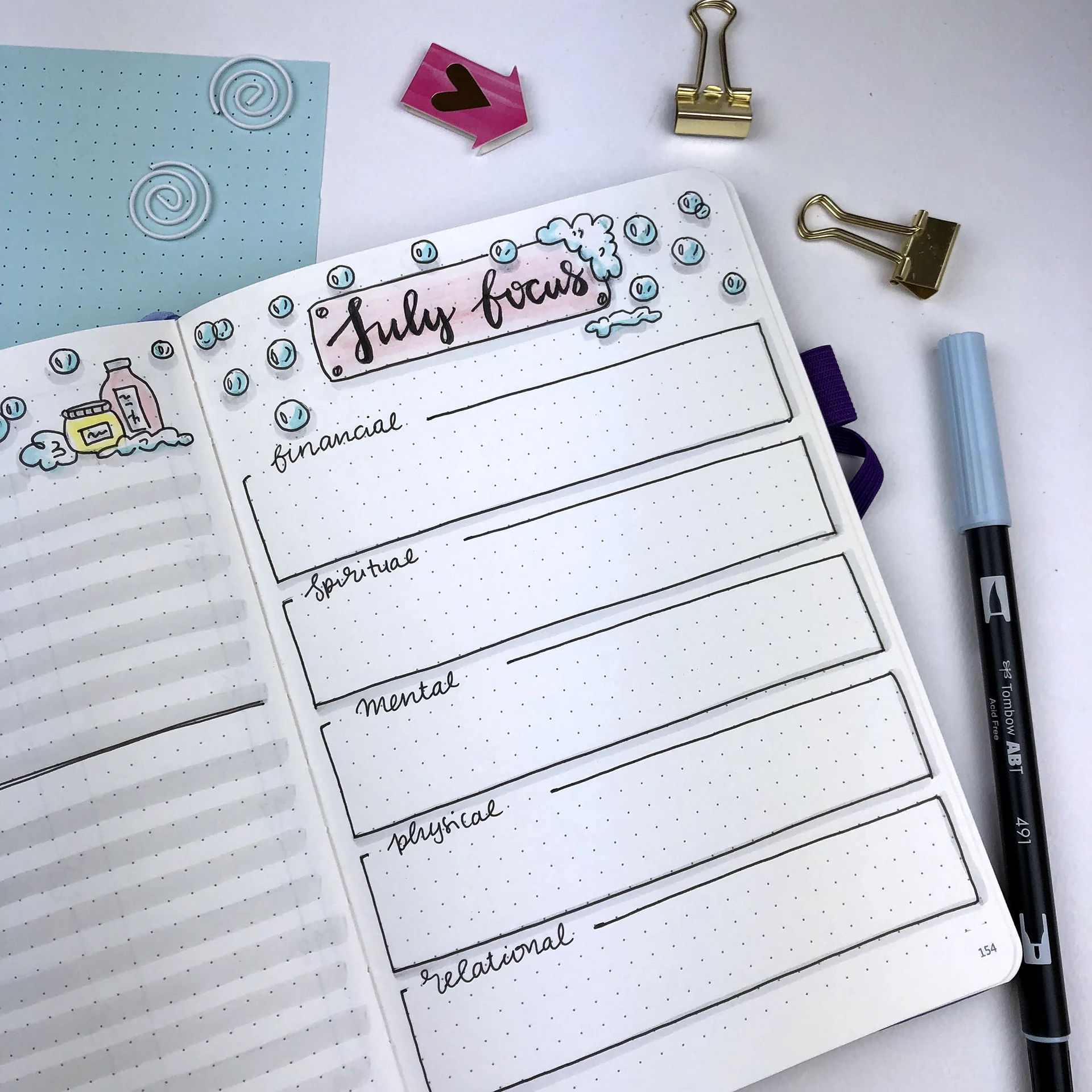 Plan With Me - My July Set Up in my Bullet Journal + Video