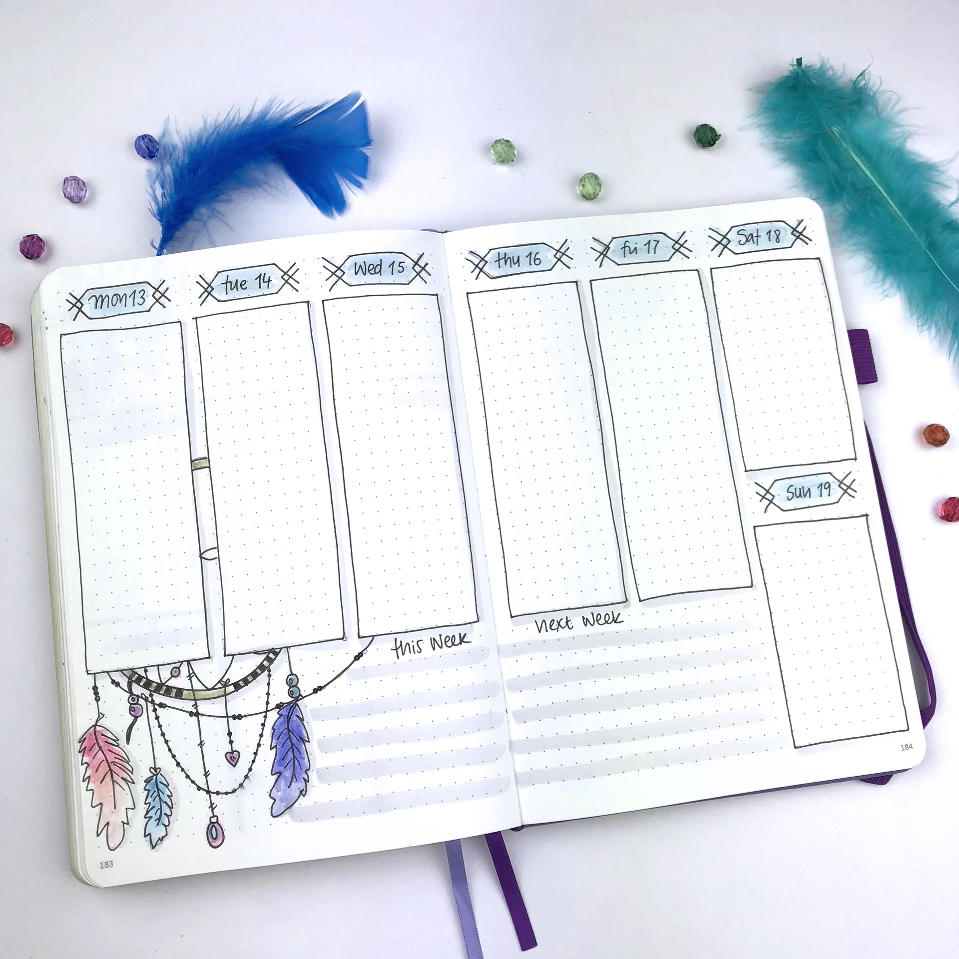Bullet Journal Ideas: 3 Weekly Spread Layouts for August 2018
