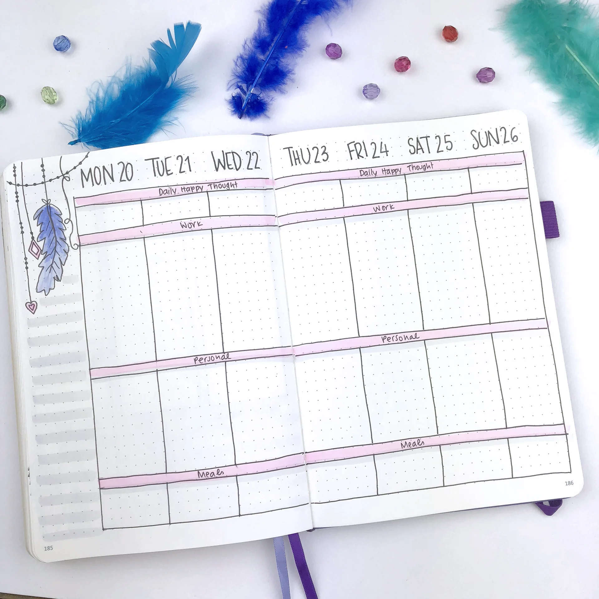 Bullet Journal Ideas: 3 Weekly Spread Layouts for August 2018