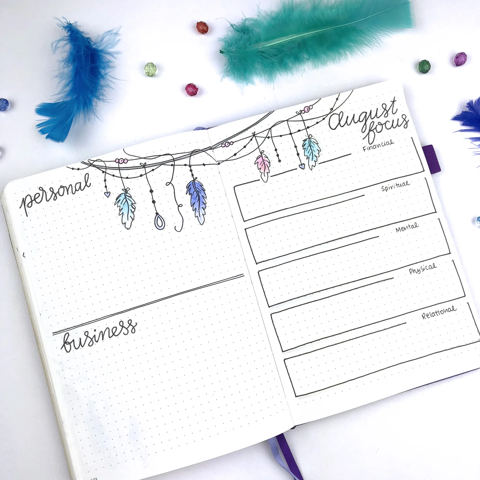 Plan With Me - My August Set Up in my Bullet Journal + Video