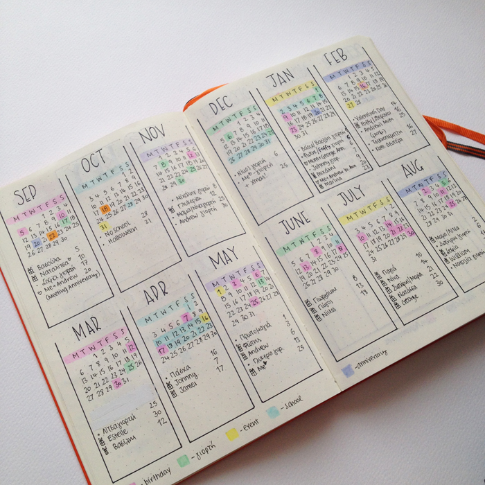How to Colour Code your Bullet Journal — Square Lime Designs
