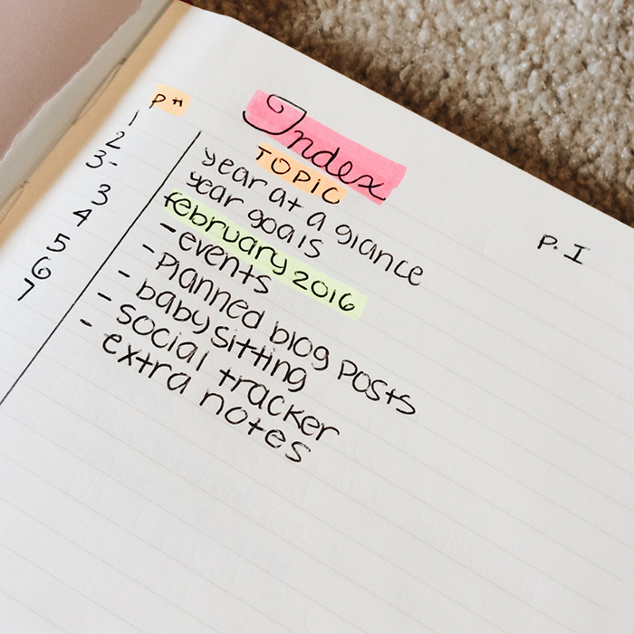 6 Index Hacks For Your Bullet Journal Square Lime Designs