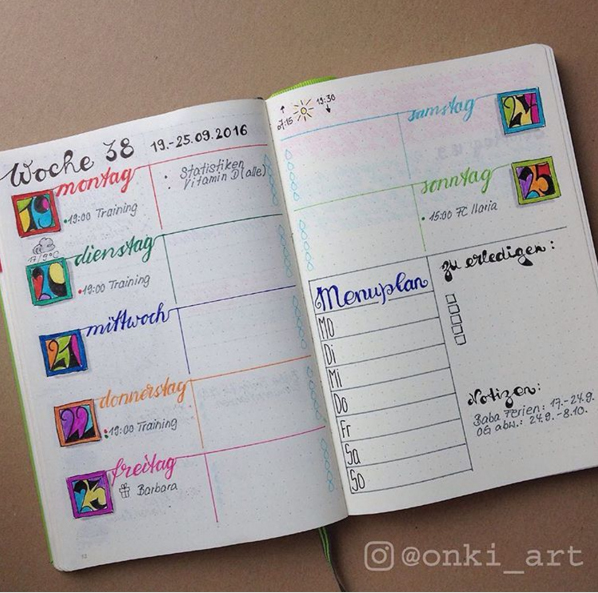40 Weekly Spread Ideas for your Bullet Journal — Square Lime Designs