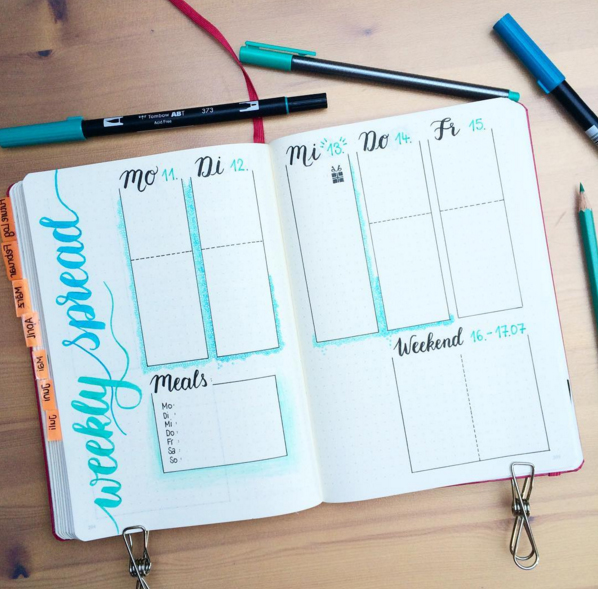 40 Weekly Spread Ideas for your Bullet Journal — Square Lime Designs