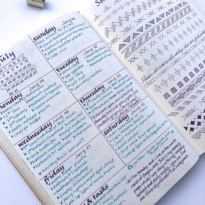 Traveling Bullet Journal - www.christina77star.net