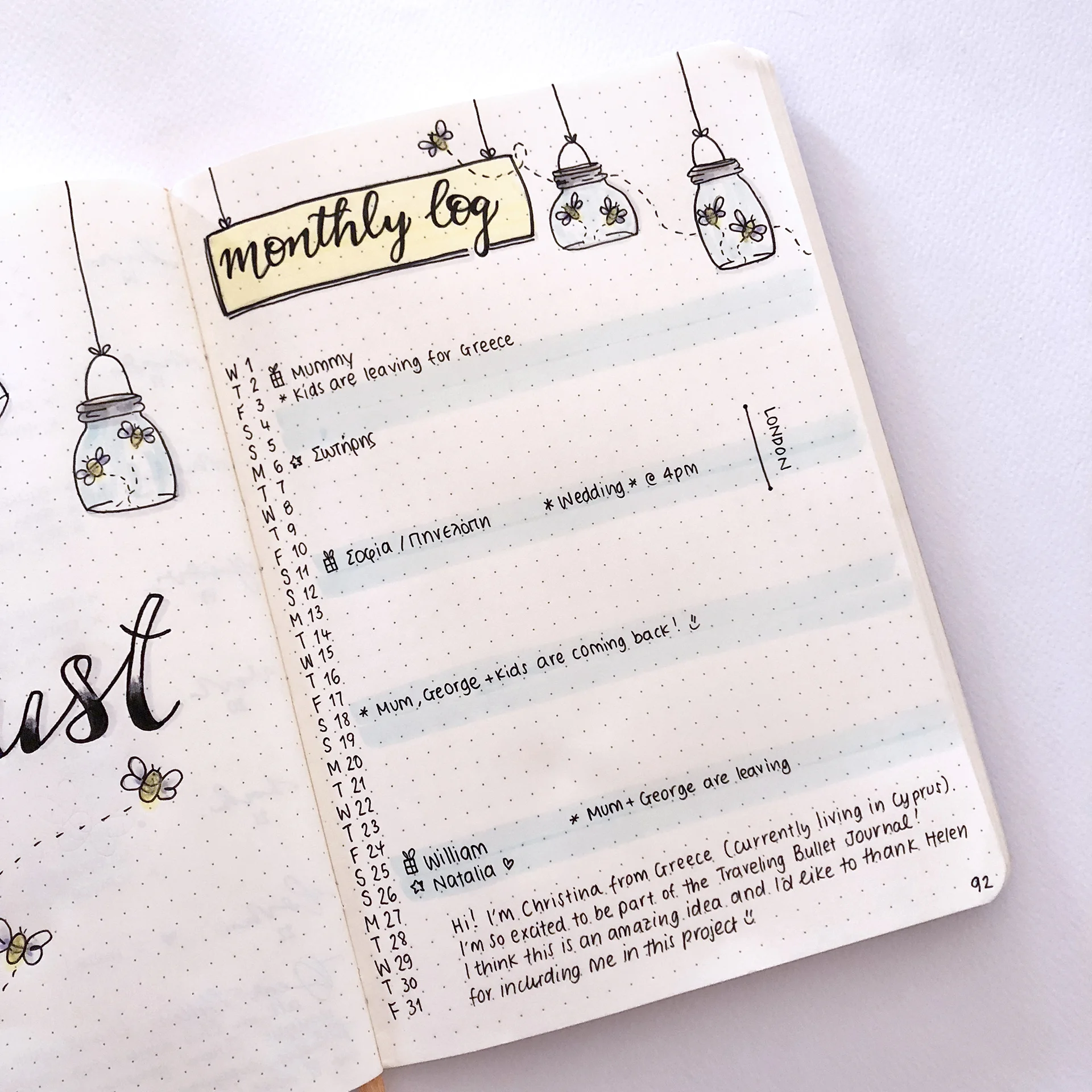 Traveling Bullet Journal - www.christina77star.net