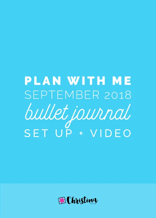Bullet Journal Plan With Me for September 2018