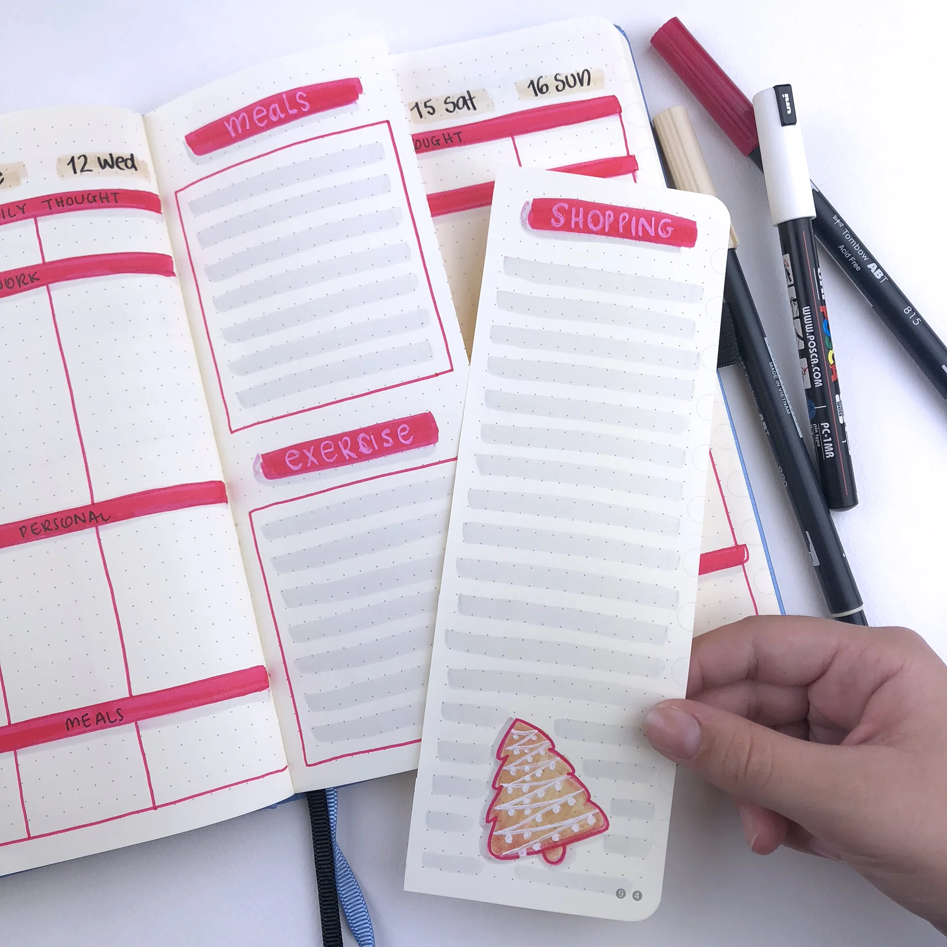 Bullet Journal Weekly Spread Ideas for December 2018