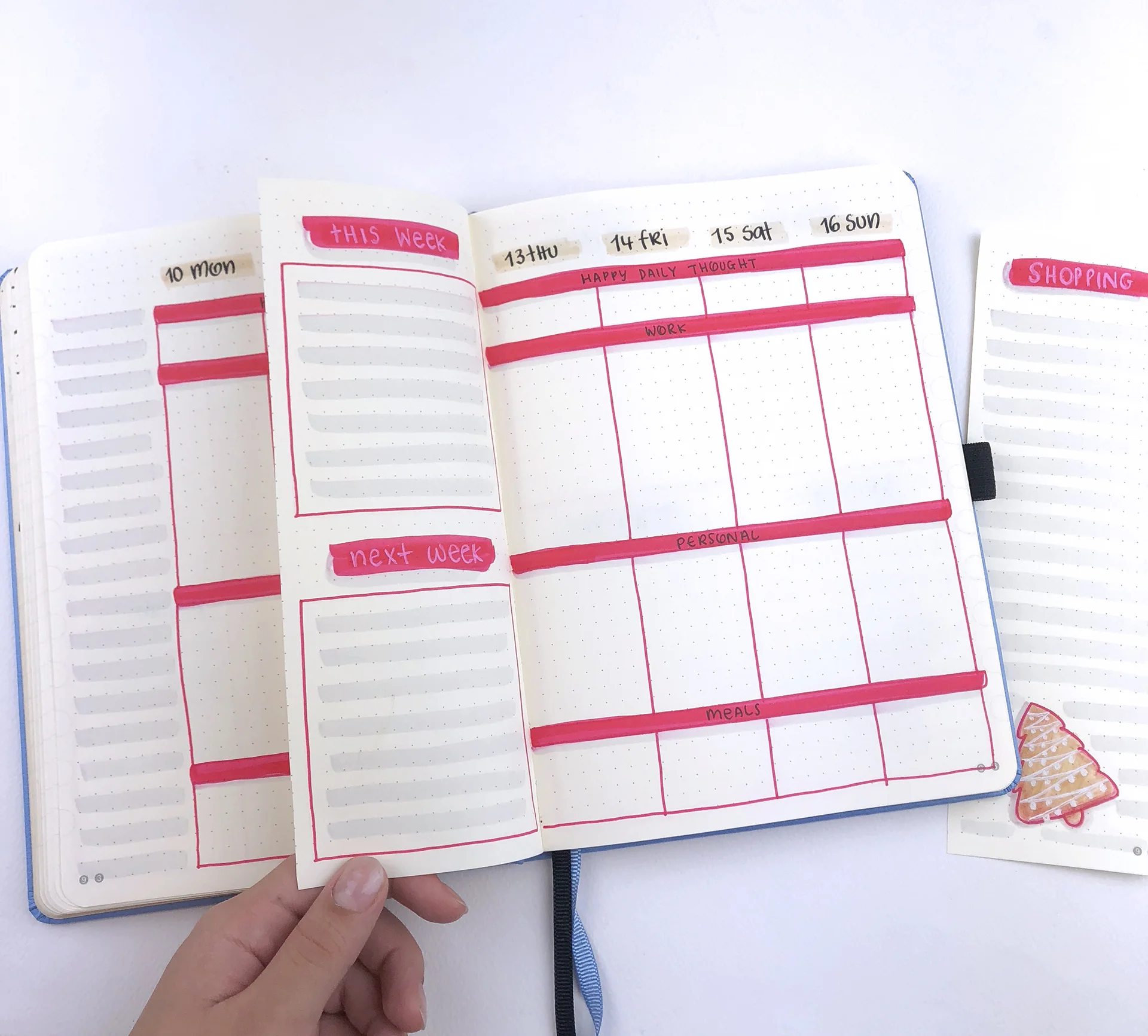 Bullet Journal Weekly Spread Ideas for December 2018