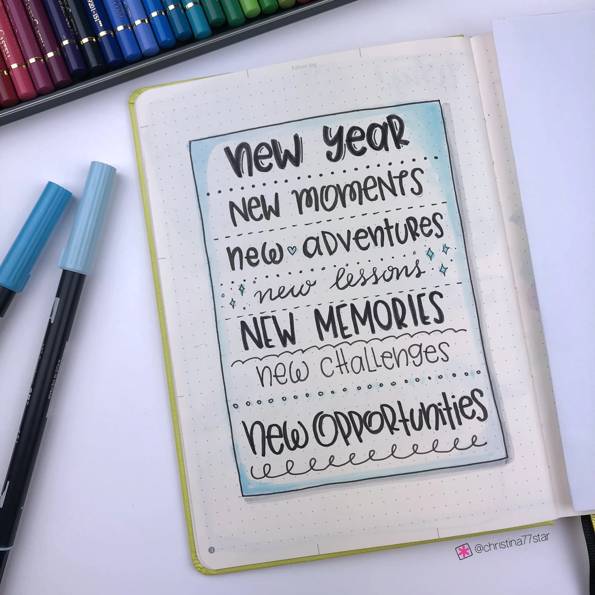 2019 bullet journal setup - Quote Page - www.christina77star.net