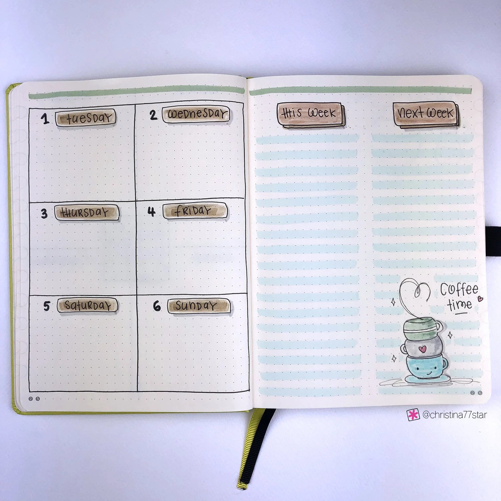 Weekly Spread - Bullet Journal Plan With Me - January 2019
