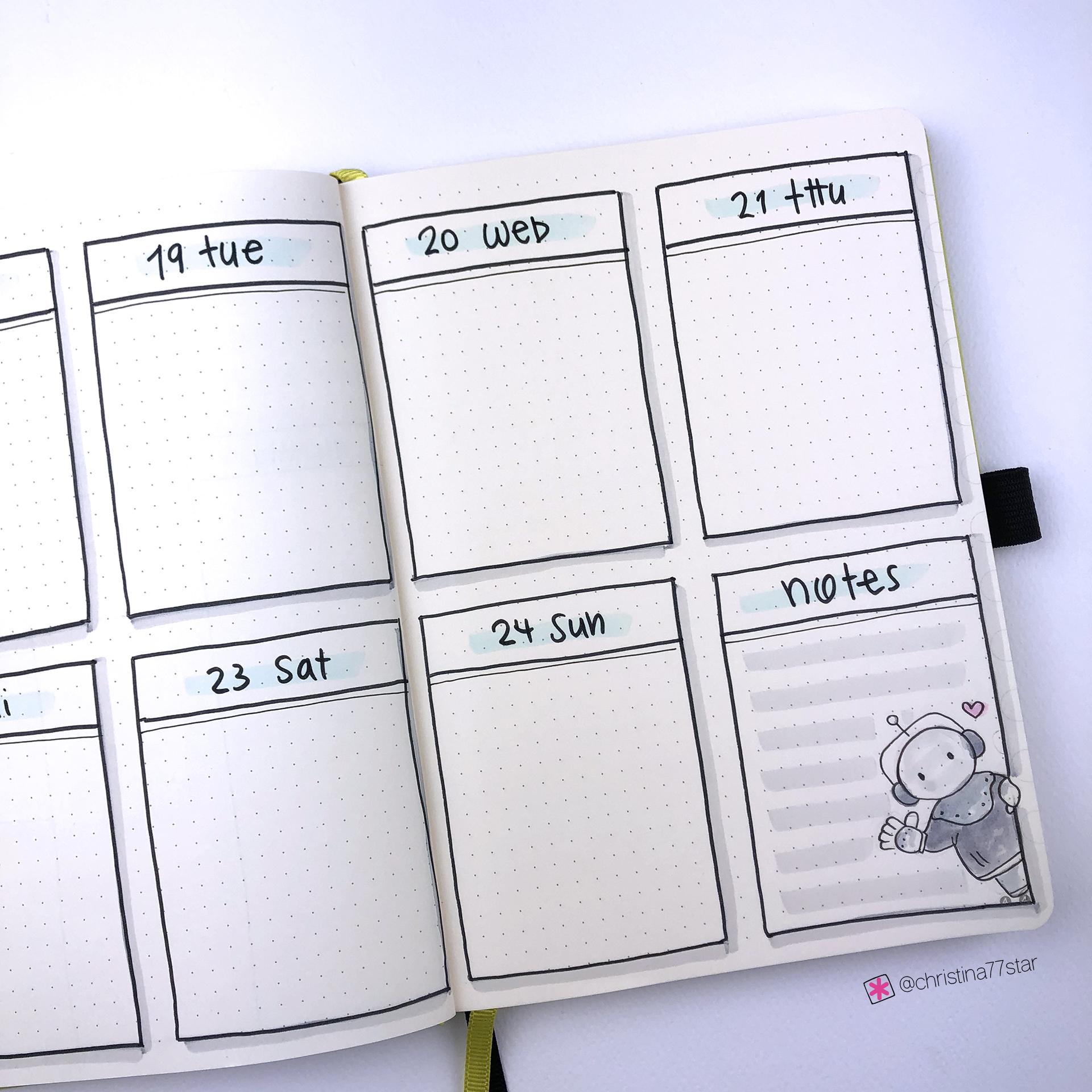 Bullet Journal Ideas: 4 Weekly Spread Layouts for February 2019 ...