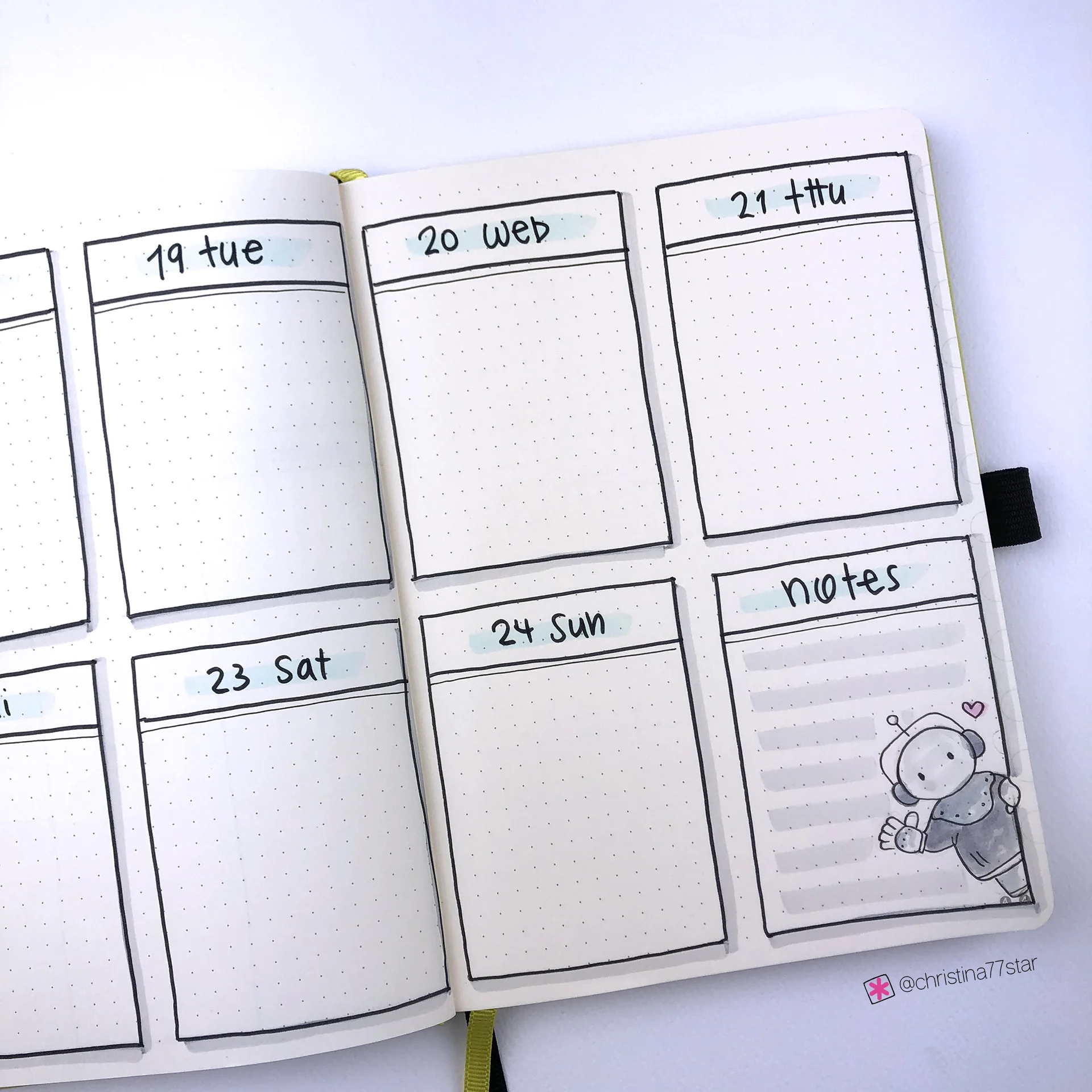 4 Weekly Spread Ideas for your Bullet Journal - February 2019