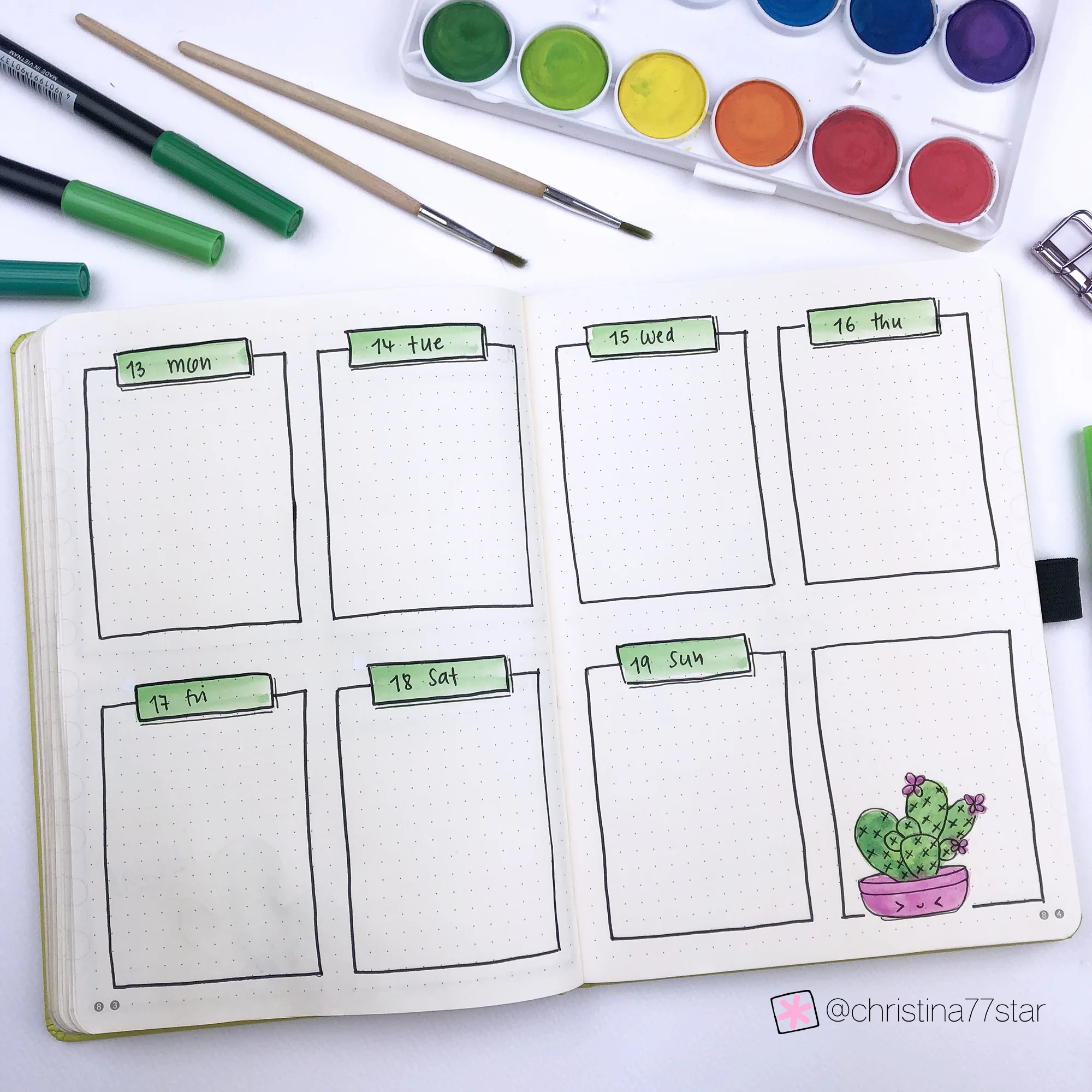 4 Weekly Spread Ideas for your Bullet Journal - May 2019 - www.christina77star.net