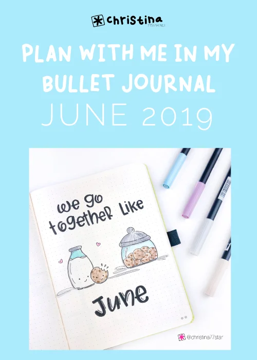 Bullet Journal Monthly Layout for June 2019 - Cover Page - Bullet Journal Setup