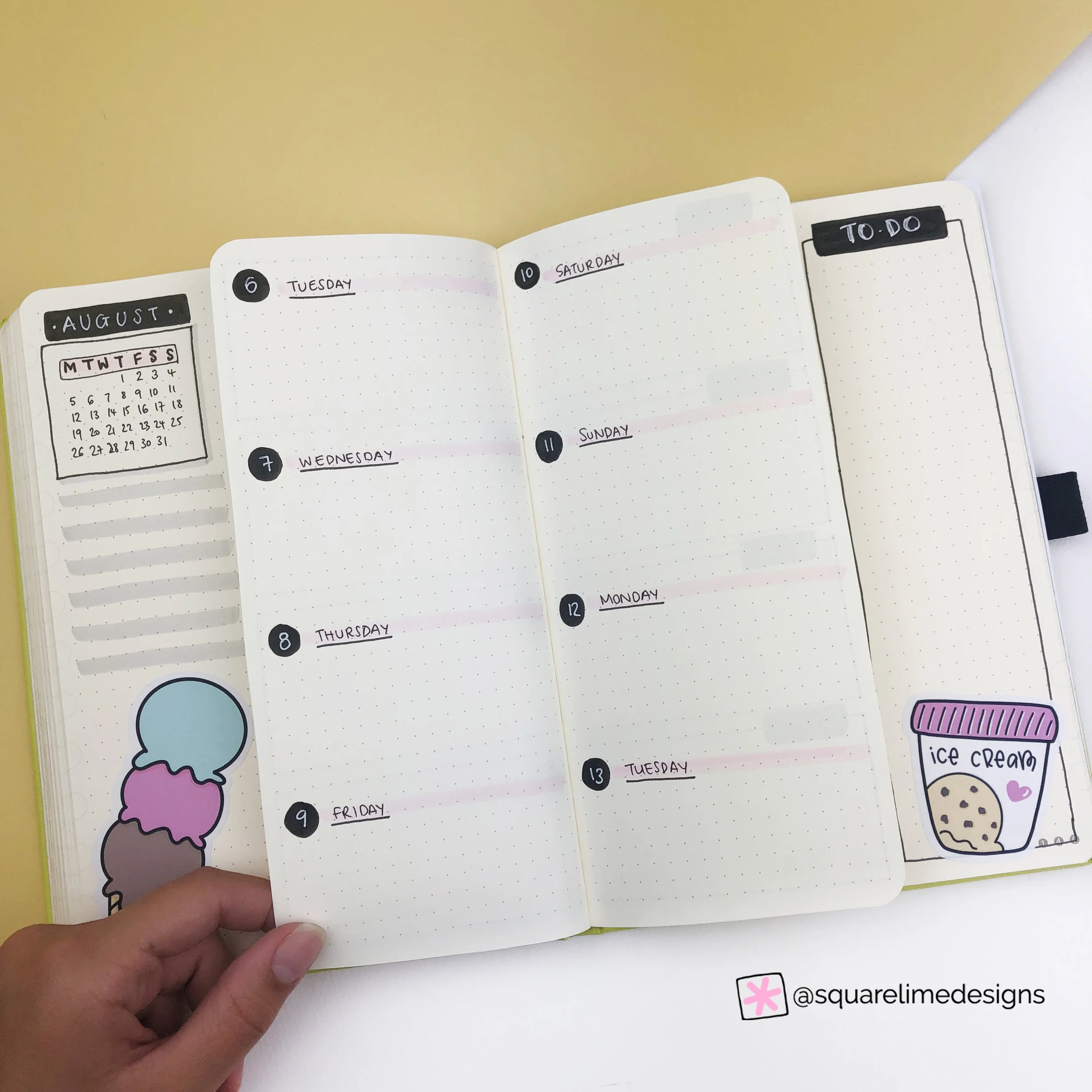 Weekly Spread 2 - August 2019 Plan with me - Bullet Journal