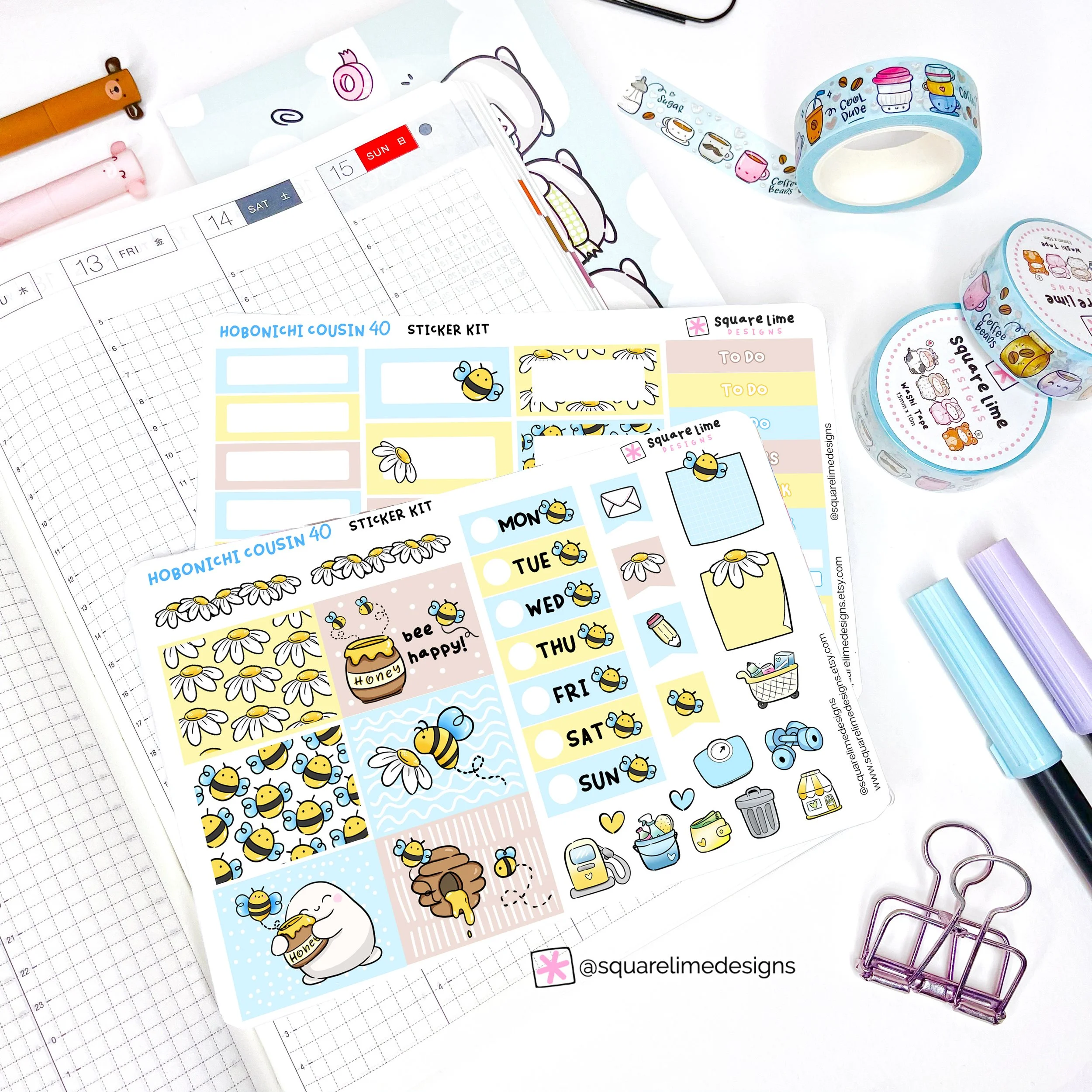 Etsy - Hobonichi Cousin Kit 40 - Bees and Honey.jpg