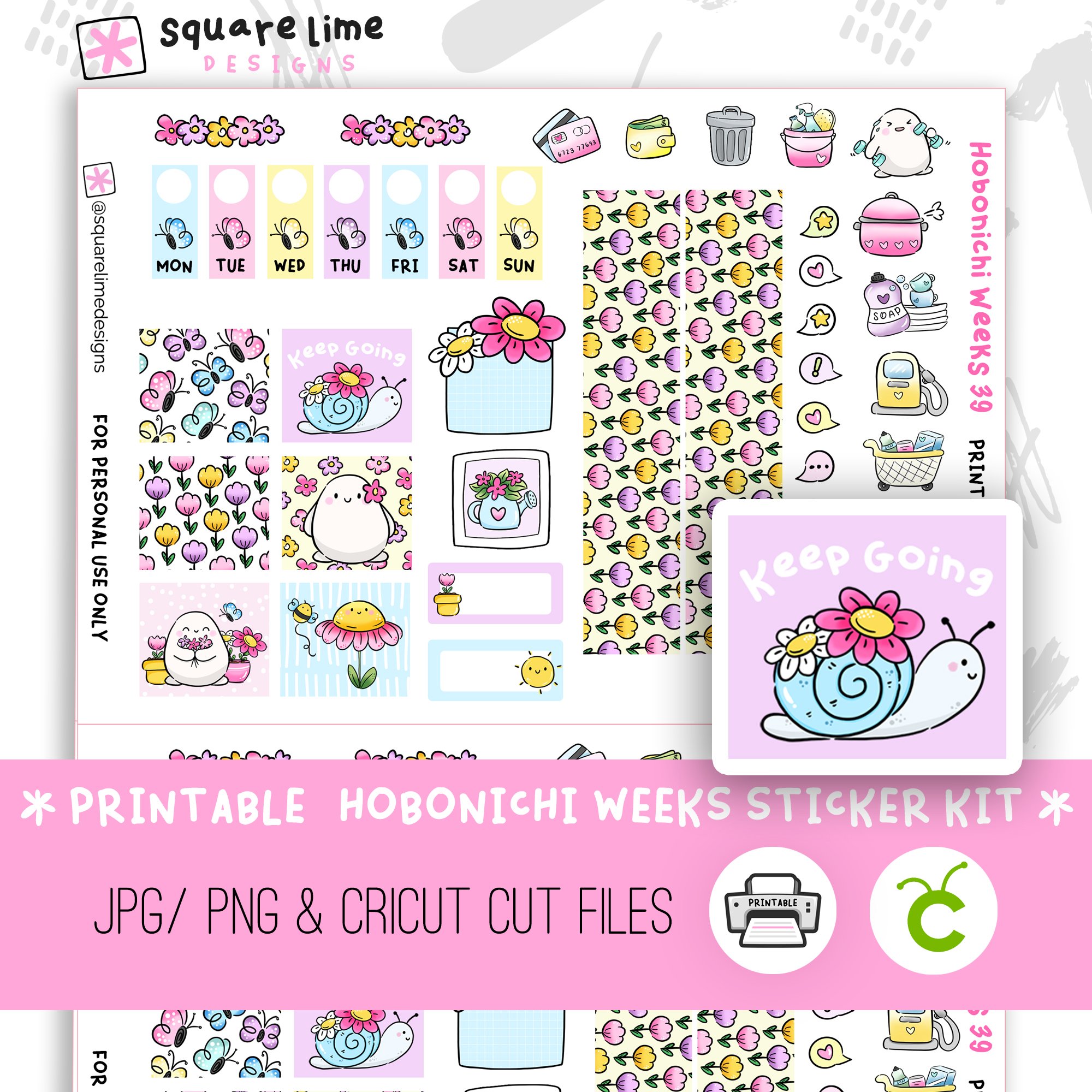 Hobonichi Weeks - Printable Sticker Kit 2 - 39 Spring.jpg