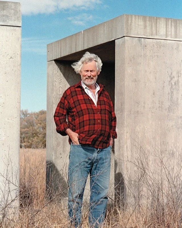 Judd in Marfa with 15 untitled works in concrete, 1980-1984. Via @chinatifoundation .