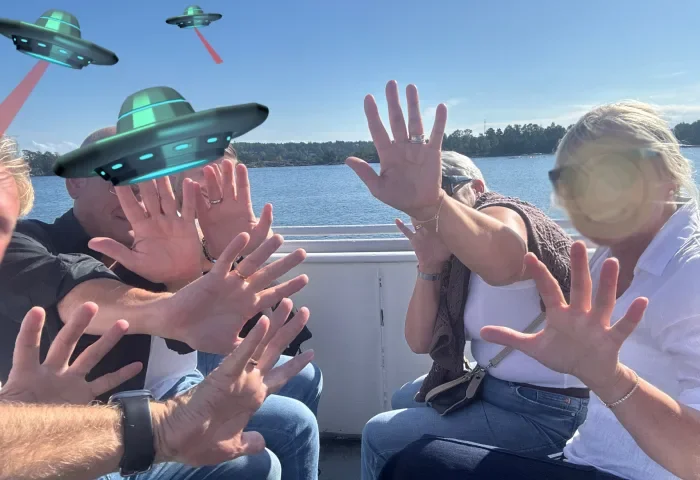 Kreativt fotouppdrag under båtresa