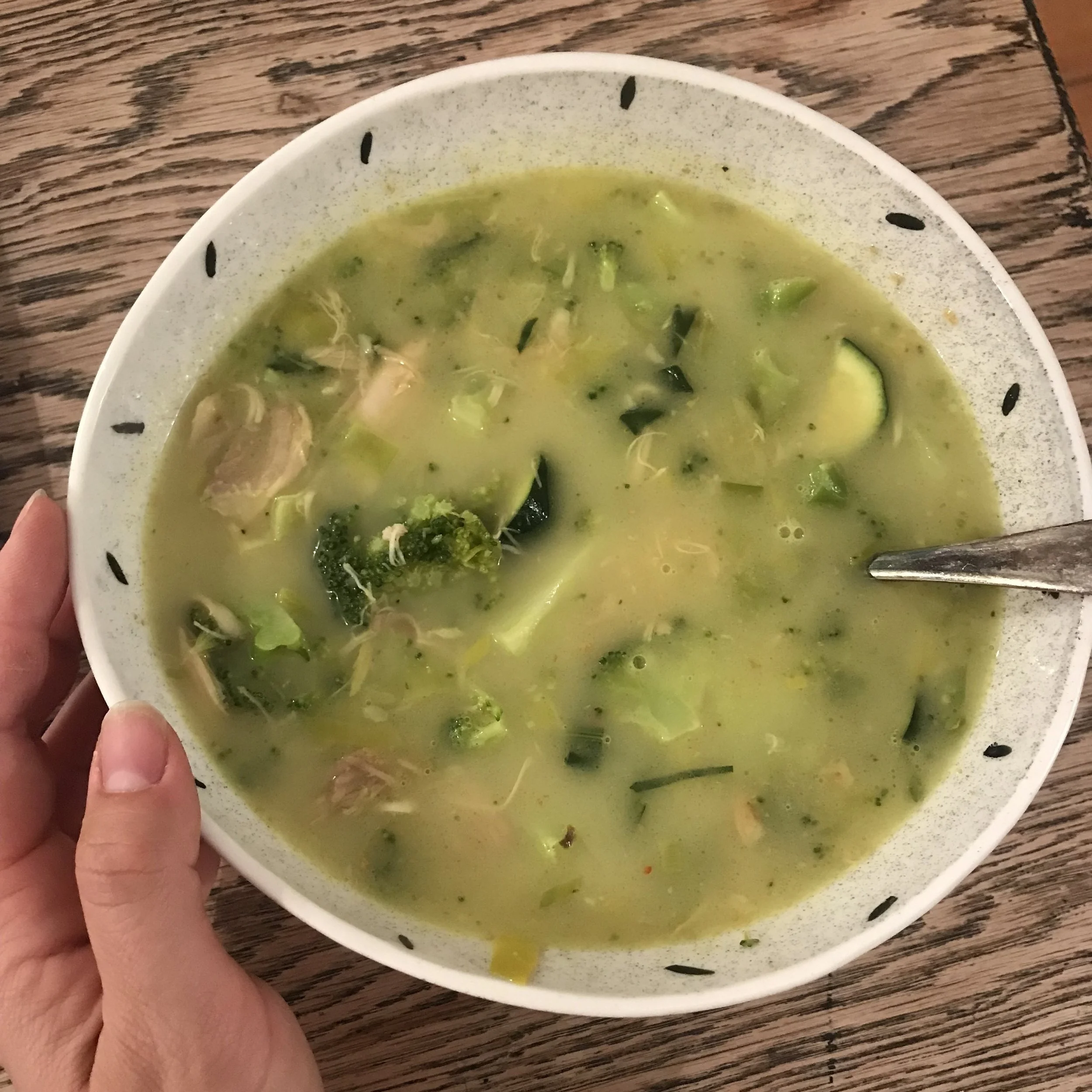 Winter flu bomb chicken soup