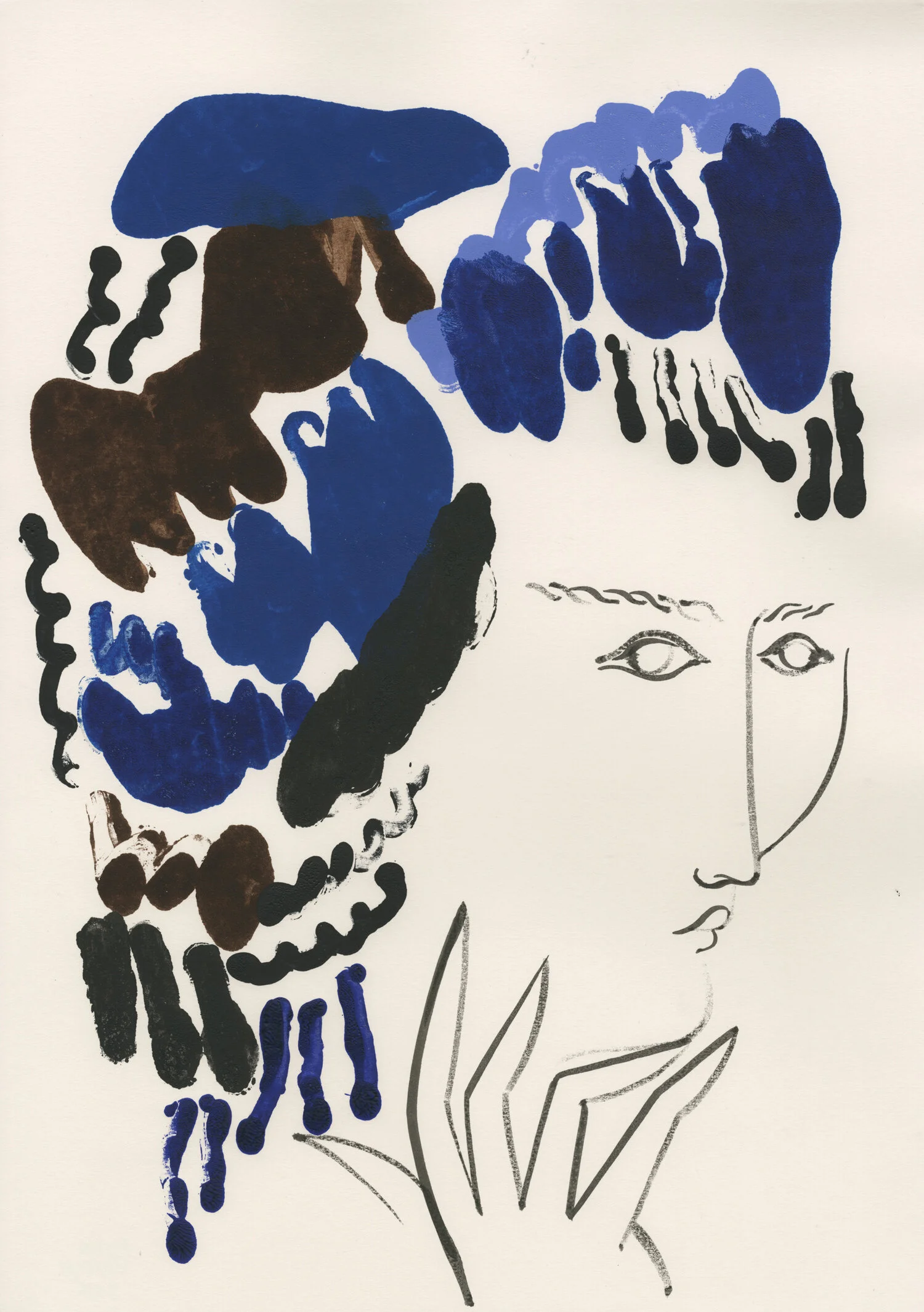 NAVY TURBAN LADY