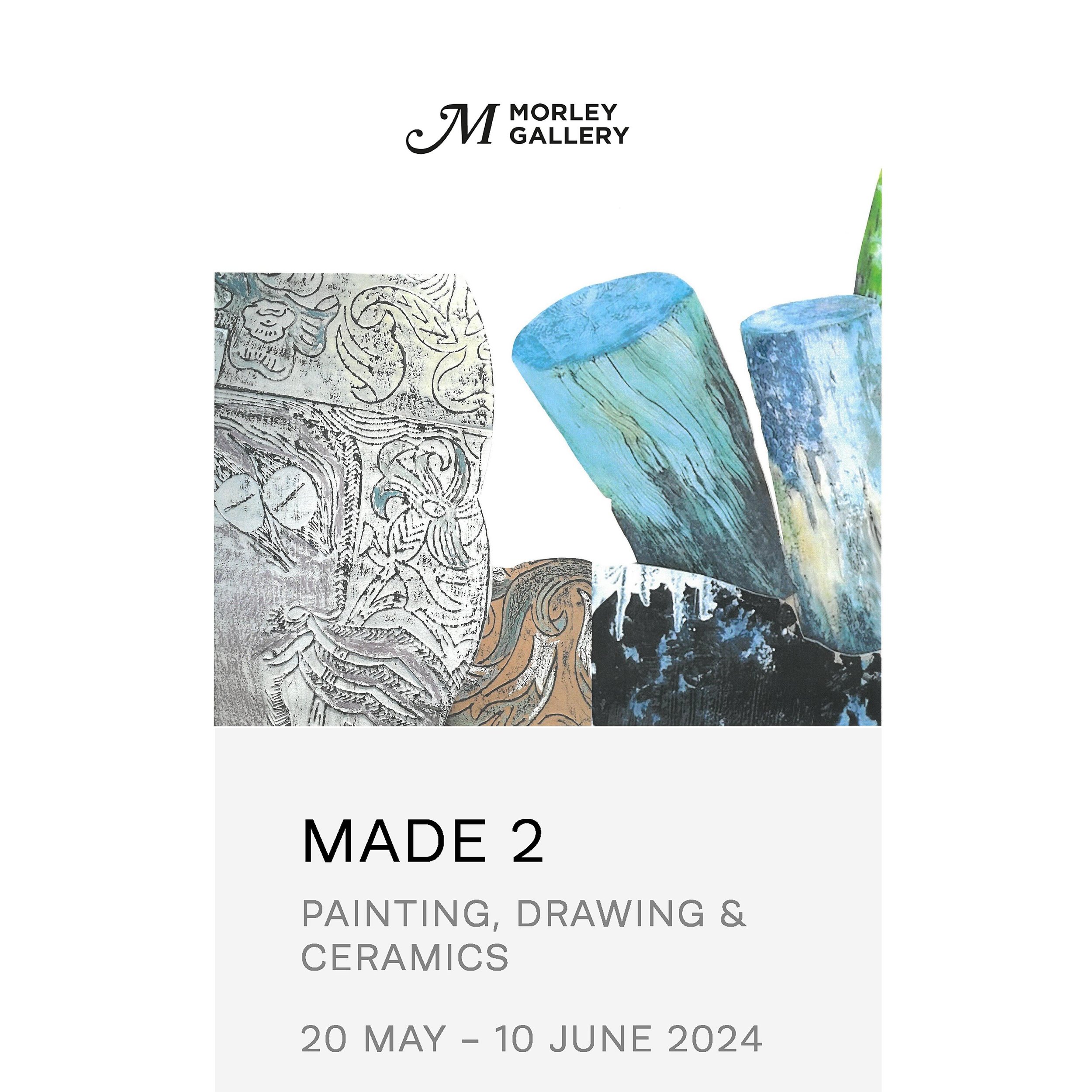 @morleygallery 
MADE: Drawing, Painting &amp; Ceramics
20 May - 10 June 2024

MADE showcases the outstanding work by Drawing, Painting &amp; Ceramics Students attending a wide range of courses at Morley College London.

Exhibition dates: 
20 May 2024
