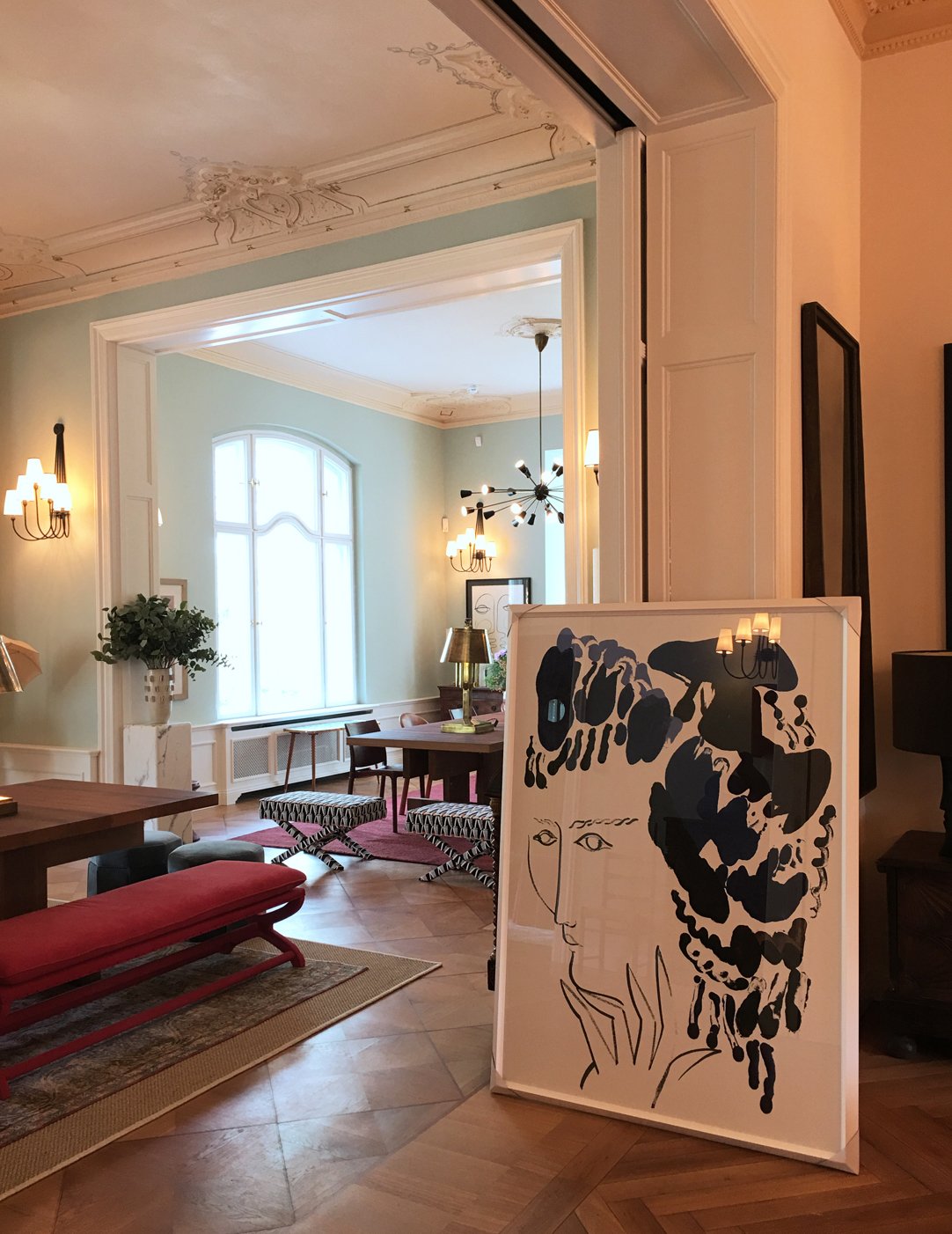 Navy Turban Lady, Tailored Print; Cristina Carulla Studio, ItsaPark HQ - Berlin