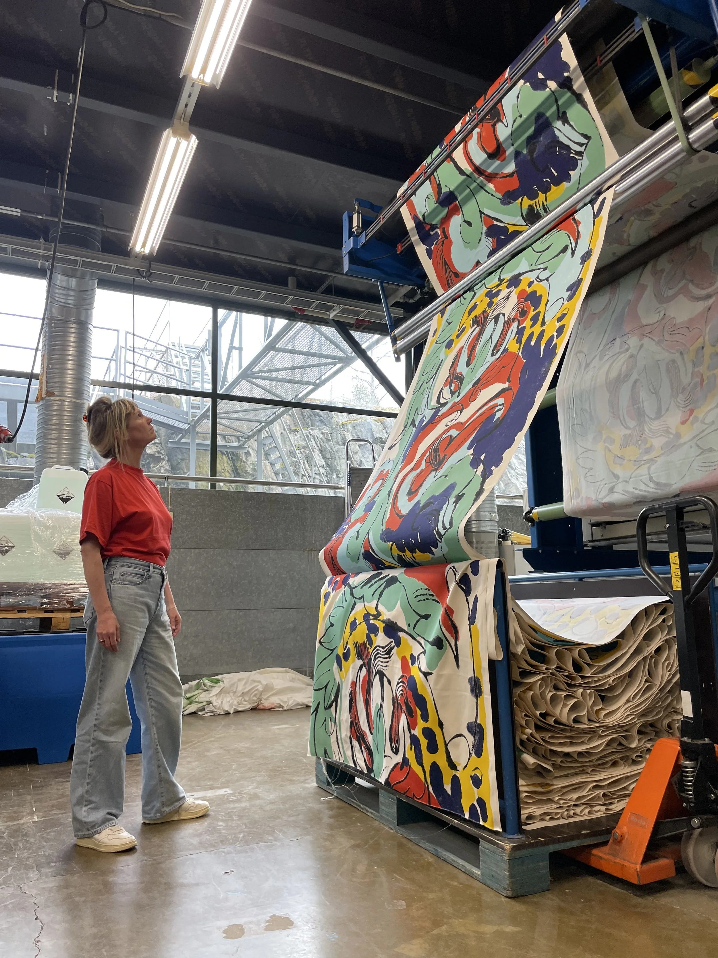 Vildstjälk in the HQ Marimekko printing mill, Helsinki